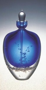 blown glass blue 10 oz